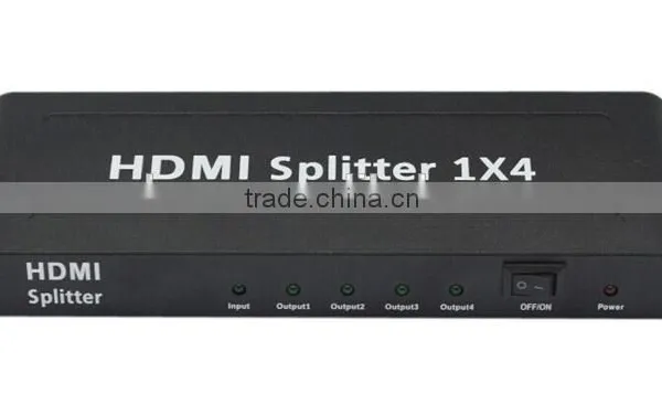 Premium 1x4HD Splitter 1 in 4 Out 4 Ports Splitter Distributor Converter (O4way HD Splitter 1.4 for HDTV Support 4k*2k photo-3