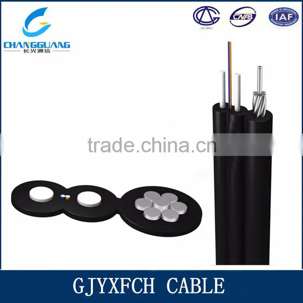 China Cable Manufacturer Changguang FTTH Indoor Fiber Optic Cable Self Supporting Bow Type Drop Cable