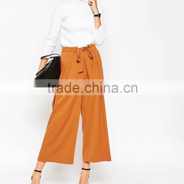 European Organge Custom Loose Style Office Lady Pants photo-3