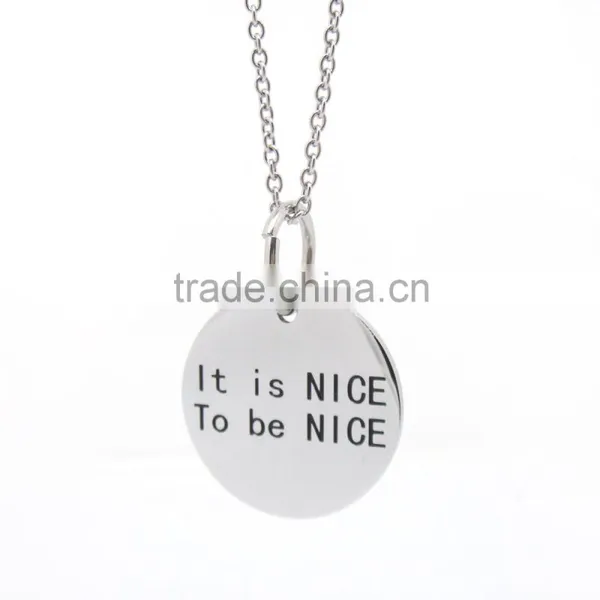 2016 Stainless Steel High Polish Custom Engraved Pendant Wholesale photo-6