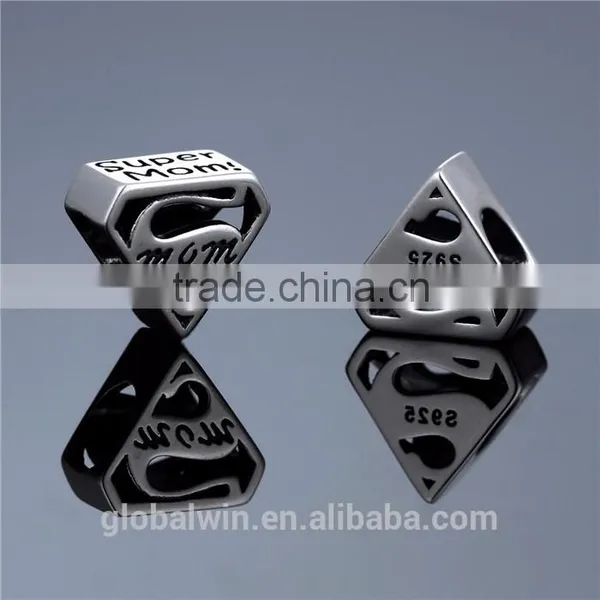 Custom 925 Silver Bead DIY Sterling Silver Charm Wholesale Gracefully Slidable Silver Bead Fit for Woman Bracelet T046 photo-6