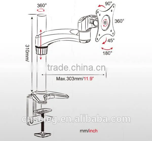 Lcd Monitor Stand Lcd Touch Screen Monitoraluminum Mounting Bracket photo-5