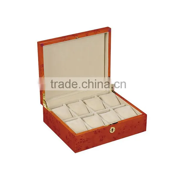 China Wooden 6 Trough Piano Lacquer Factory Wholesale Custom Luxury Watch Box, Brown Gift Box photo-4