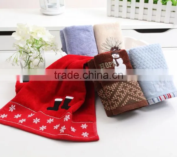 High Quality Cotton Baby Face Towel With Christmas Cartoon Pattern Towels photo-3