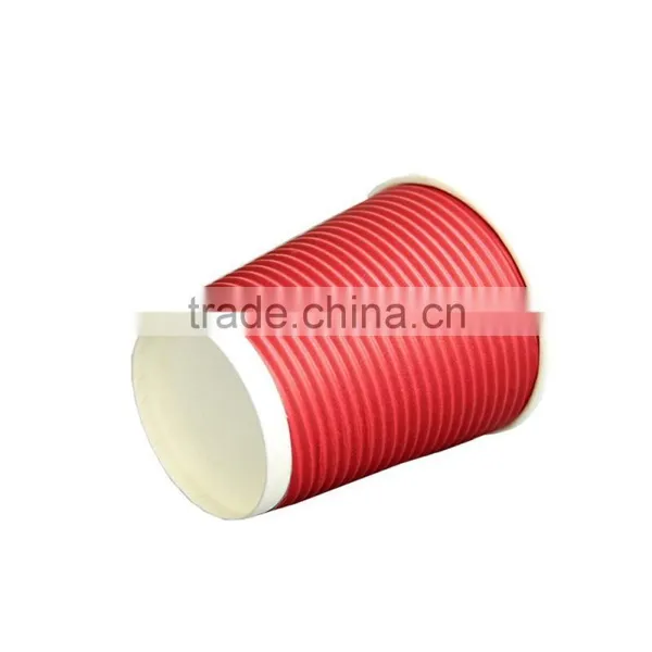 Wholesale Disposable Ripple Double Wall Paper Cups Custom Design Logo 8oz Durable photo-5