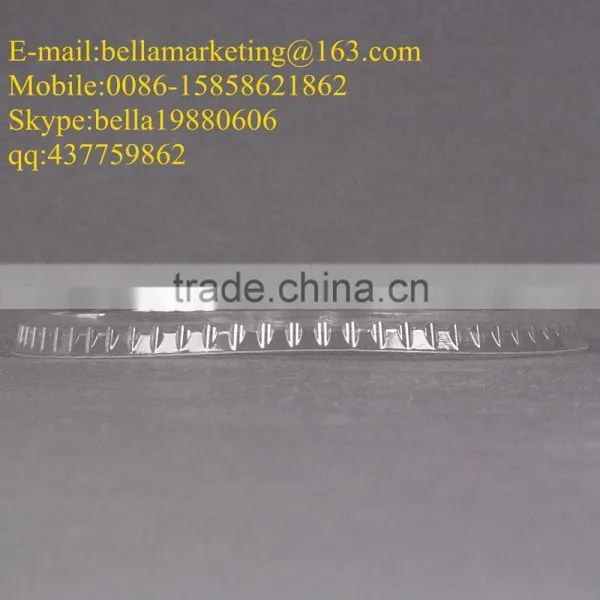 Disposable Flat Plastic Cup Lid With Straw Slot and Identification Buttons photo-4