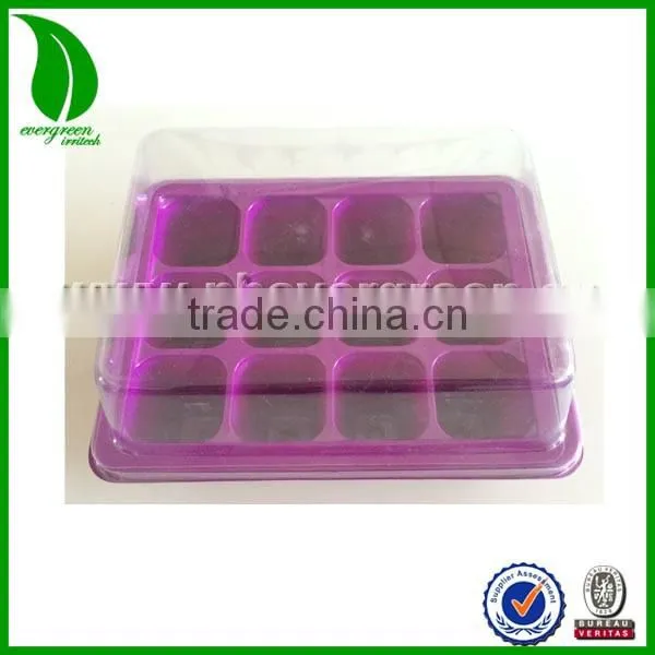 Superior Quality Colorful 12 Cells Plastic Seed Stater Tray With Base and Lid photo-2