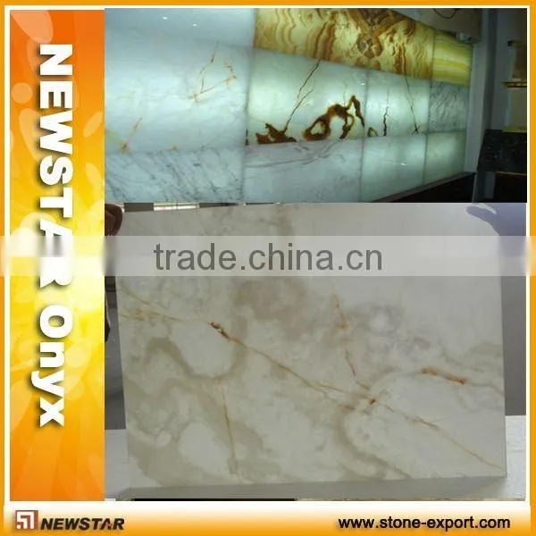 White Composite Onyx Tiles (onyx Laminated Glass Tiles )