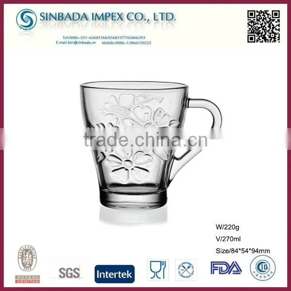 SGS Level KTZB21-2, New Design Wholesale Bulk Clear Glass Coffee Mug photo-3
