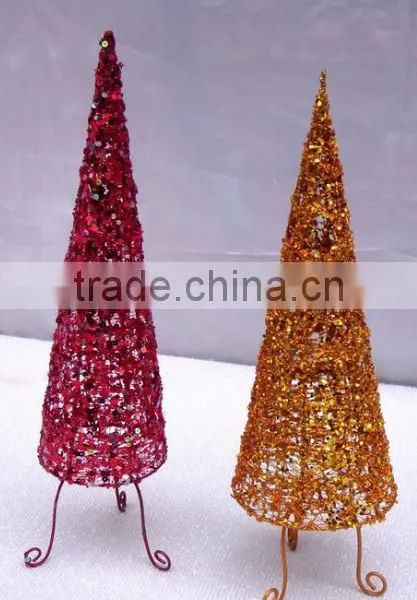 15012301 Heart and Reindeer Shape Felt Christmas Decoration With Buttons Decors and Ribbons photo-6