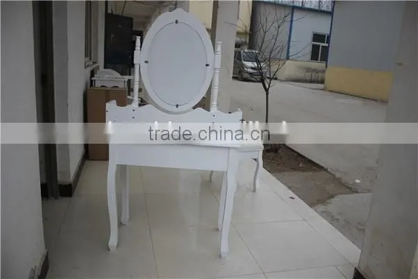 Living Room K/D Dressing Table Designs With Mirror And Stool Scream Color One Set Dresser Mail Package YD-C-1 Item 76*40*142cm photo-2
