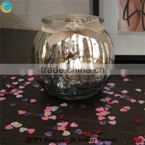 Mason Jars Lowes Glass Candle Holder With Metal Trim photo-4