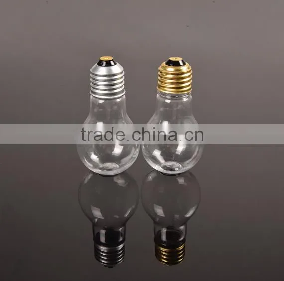 Clear Light Bulb Drinking Bottle With Metal Screw Cap photo-5