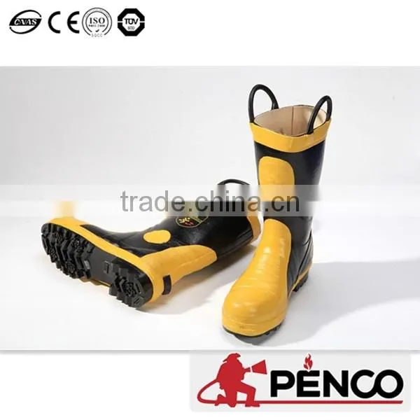 Firefighter Safety Rubber Shoes Steel Toe Fire Retardant Security Fireman Foot Protected Boots photo-3
