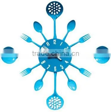 Hot Selling Household Creative Cutlery Metal Wall Clock photo-4