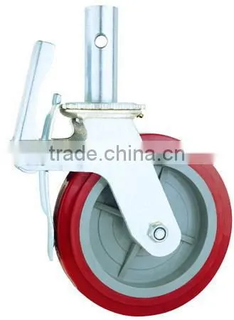 Mobile Telescopic Scaffolding Tower Swivel Caster With Brake