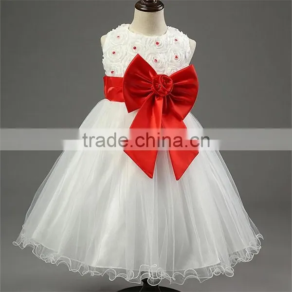Children's Princess Dresses for Wedding Party Events Baby Girl Holy Communion Dress Bow Girls 1 Year Birthday Dress Ceremonies photo-2