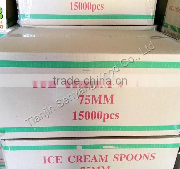 Individually Paper Wrapped Birchwood Ice Cream Sppon photo-6