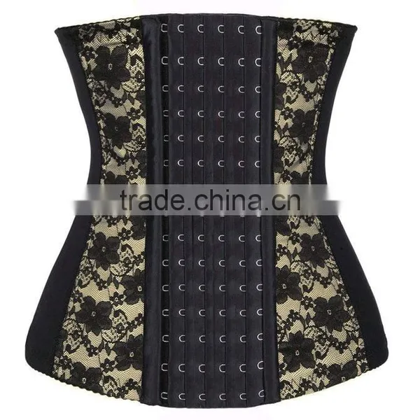 Women's Elastic Lace Embroidery Waist Cincher Postpartum Slim Invisible Waist Trainer With Paypal Terms photo-4