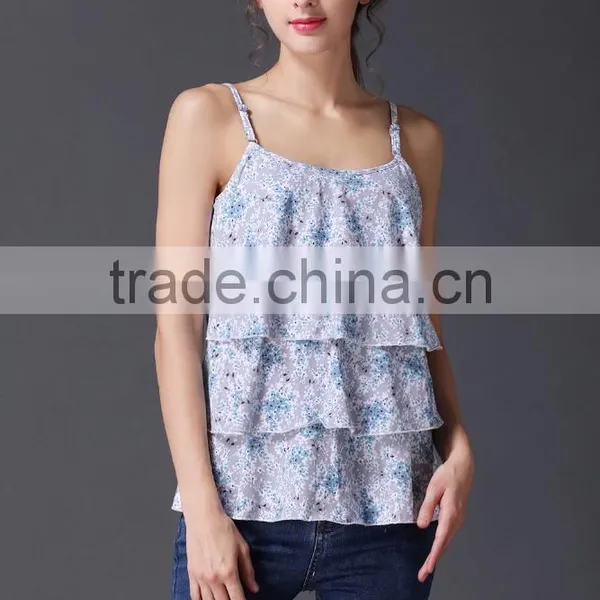 Floral Summer Cotton Maternity Chemise Breastfeeding Vest Nursing Tanks photo-6