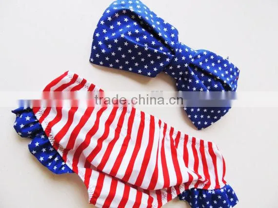 Baby Girls Star Bowknot Top and Stripes Underwear Beach Wear Cover up for Kids photo-4