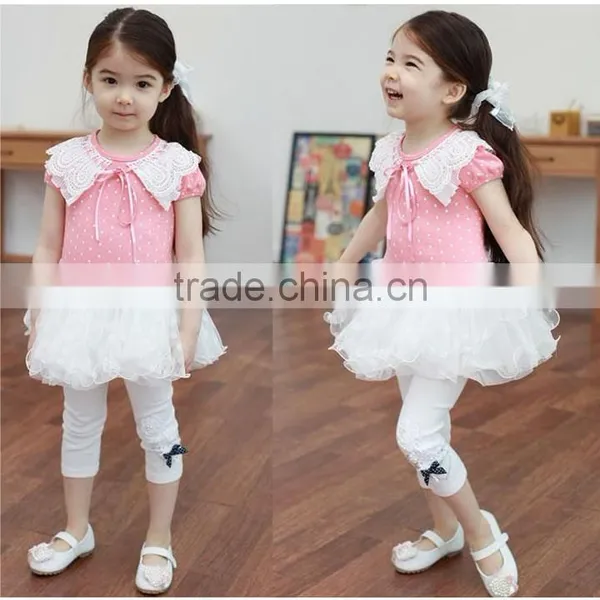 Latest Designed 2014 New Children Clothing Baby Girls Dots Bow Kids Princess Dress Children Summer TUTU Dress SV000361