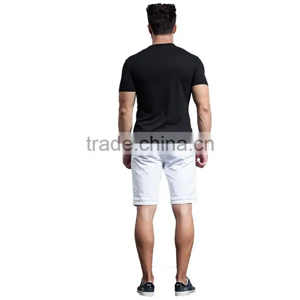 2016 New Arrival Latest Design Super Soft White Wholesale Cheap Men's Cotton Shorts photo-2