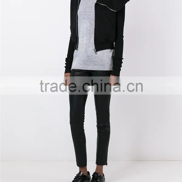 Made in China Cheap Price Short Cut Plain Dyed Satin Winter Causal Ladies Fancy Coat photo-2
