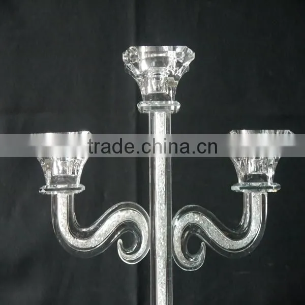 Wholesale Clear Crystal Long Stem Candle Holder For Wedding Table Decoration photo-4