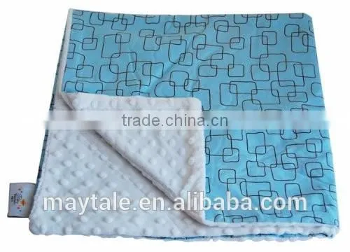 Ultra Soft Baby Minky Blanket With Cotton Print photo-4