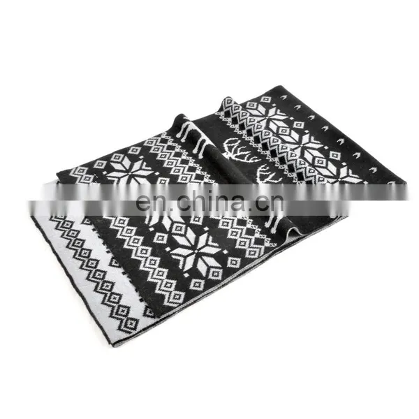 Fashion Knitted Jacquard Pattern High Quality Winter Knitted Scarf photo-4