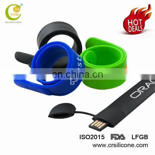 Custom Usb2.0 3.0 Christmas Gift Present Silicone Wristband/Convenient Bracelet Usb Flash Drive photo-6