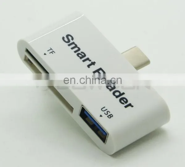 USB-C Card Reader 3 in 1 Type C USB 3.1 5 Gbps TF SD Card Reader Type-C With USB 3.0 Port/TF/SD Smart Adapter for MacBook photo-6