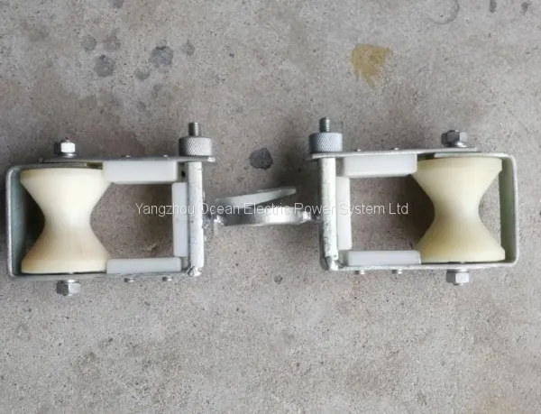 double OPGW pulley; replacing pulley; fiber cable replace roller