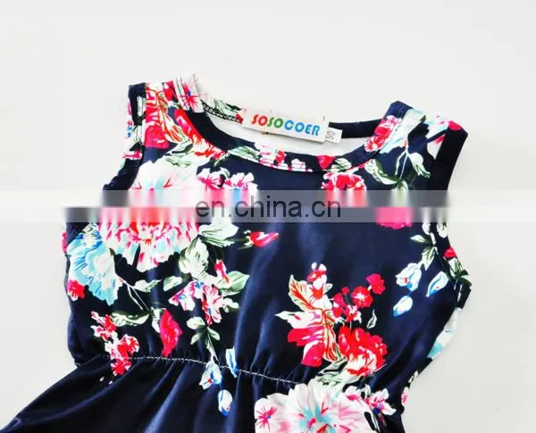 Fashion Flower Printed Colorful Baby Clothes Sleeveless Summer Baby Girl Romper photo-2