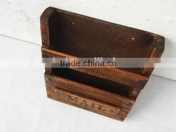 Custom Antique Solid Wooden Mail Rack,wood Mail Holder photo-5