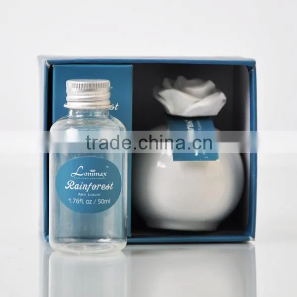 50ml Home Fragrance Aroma Reed Diffuser With Clay Flower and Ceramic Bottle SA-0021 photo-3