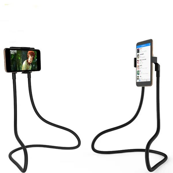 Flexible Advanced Aluminum Magnetic Lazy Neck Phone Holder Stand Long Arm Mobile Smartphone Bracket for Bed Customized LOGO Available photo-3