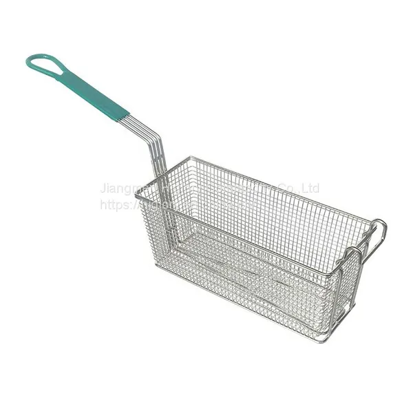 Hotel Kitchen Non-stick Rectangle Commercial Iron Fryer Basket French Fries Wire Mesh Deep Fry Basket photo-3