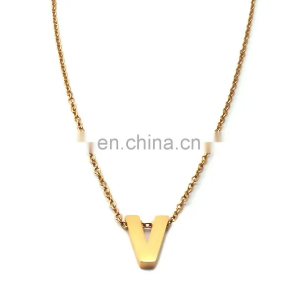 Fashion Charm Shiny Initial Word 26 Letter Alphabet Pendant Chain Necklace Jewelry For Women photo-4
