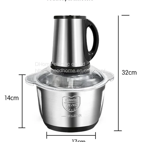 New Kitchen Home Power 5L Stainless Steel Meat Mincer Garlic Shredder（Wechat:13510231336） photo-2