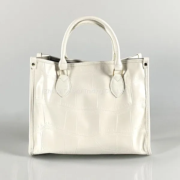 Cheap Wholesale Simple Alligator Print Tote Bag Large Capacity Shoulder Bag photo-2