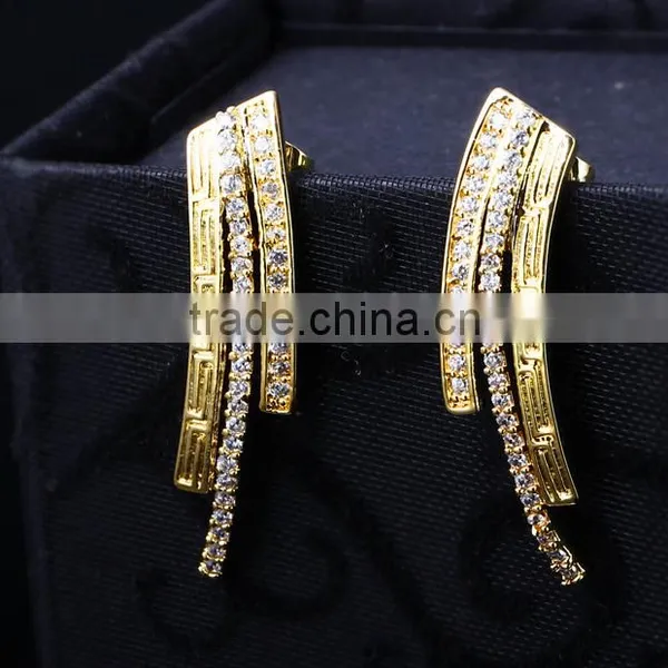 New Wholesale African Style Tassel Wedding Cubic Zirconia Costume Jewelry Set photo-6