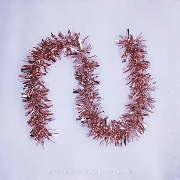 Custom Size Metallic Tinsel Garlands - Gold/Silver for Indoor/Outdoor Party Decor Wholesale photo-2
