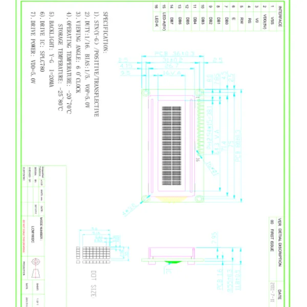 1602 LCD Screen, 1602A Blue/Yellow-Green, 5V White Text With Backlight, LCD1602 photo-2
