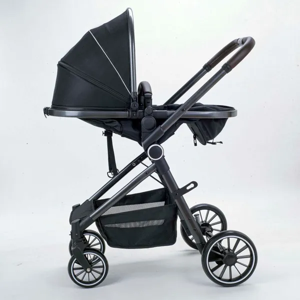 3 in 1 Linen Baby Car Seat Stroller Foldable Traveling System With Big Adjustable Carrycot photo-4