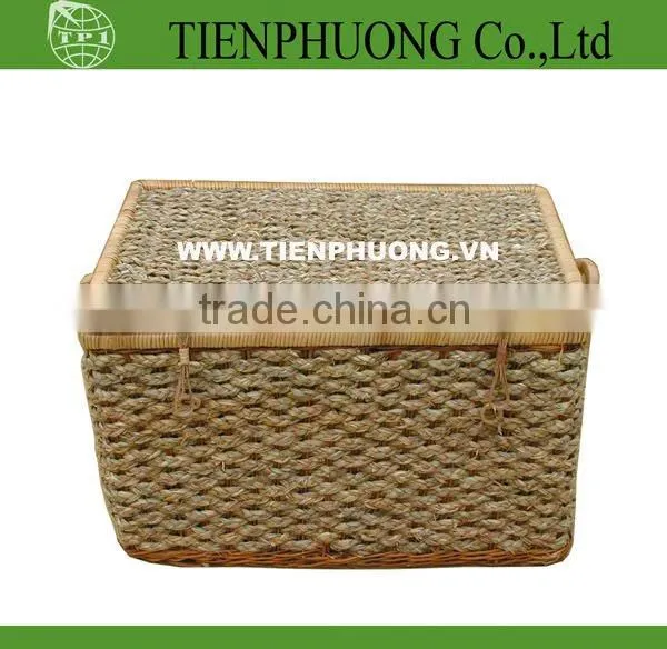 Bamboo Wicker Kids Hamper With Lid, Bamboo Trunks