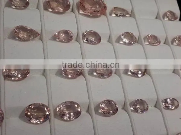 Mixed Shape Peach Colored Morganite Gemstones photo-3