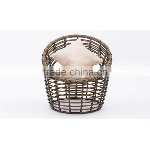 Brown Color Garden Wicker Dining Table And Chairs Rattan Coffee Glass Round Table And Chair photo-3