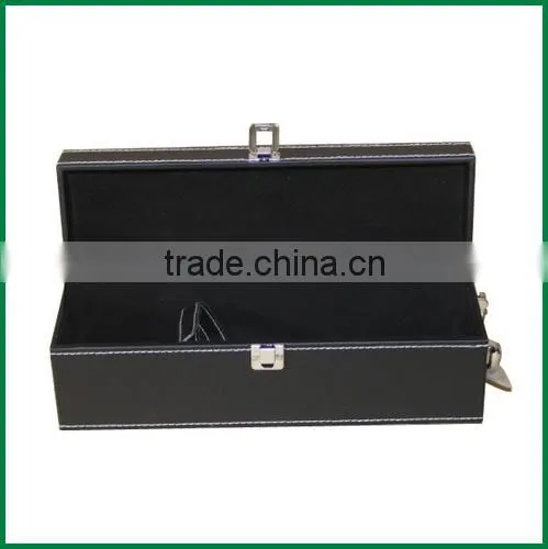 1 Bottle,2 Bottle,6 Bottle Stock Pu Leather Cover Wood Wine Gift Box photo-2